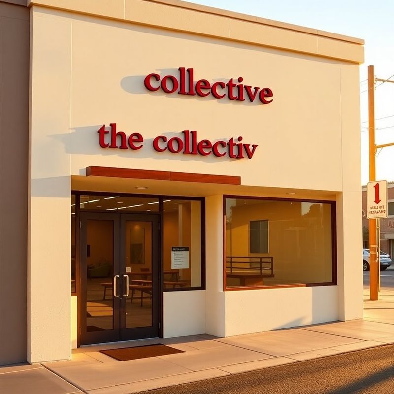 Exterior of The Collective gym in Phoenix in late morning sunlight