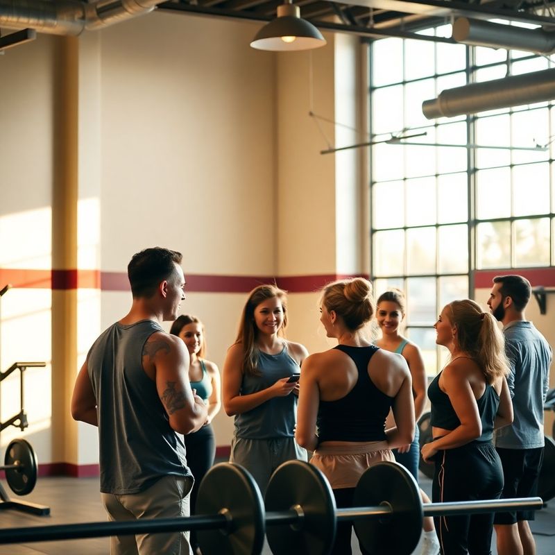 Members in conversation after a morning workout inside The Collective